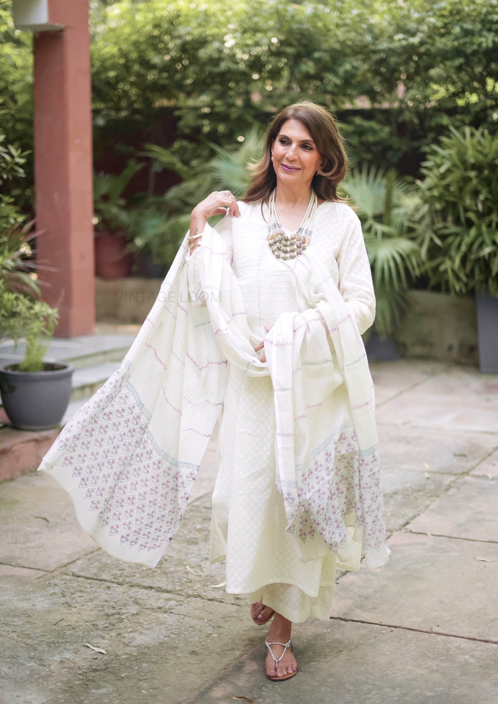 Ivory Pure Cotton Suit Set