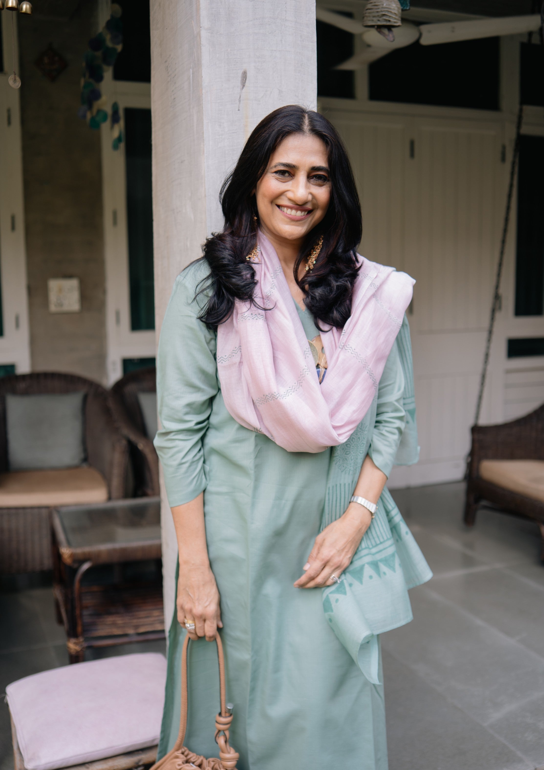 Apple Green Pure Cotton Suit Set