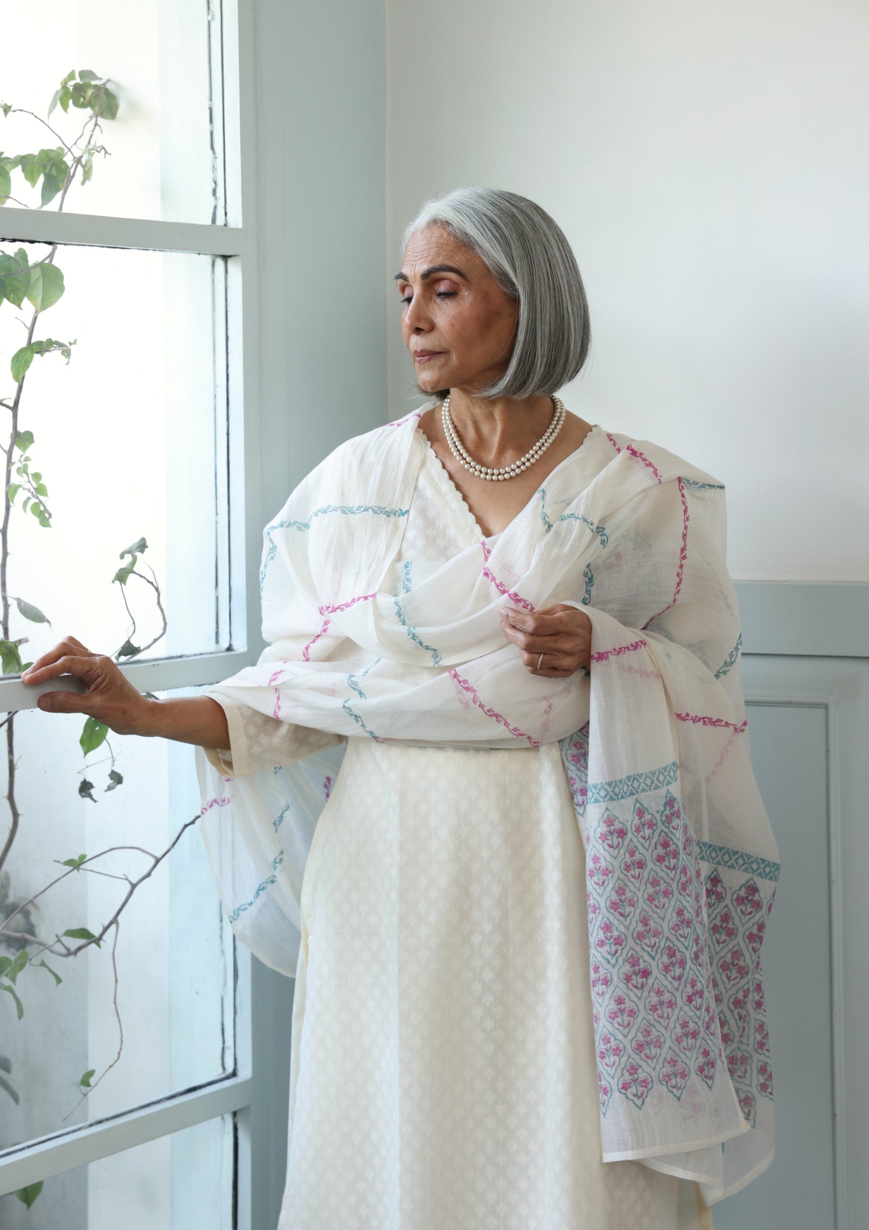 Ivory Pure Cotton Suit Set