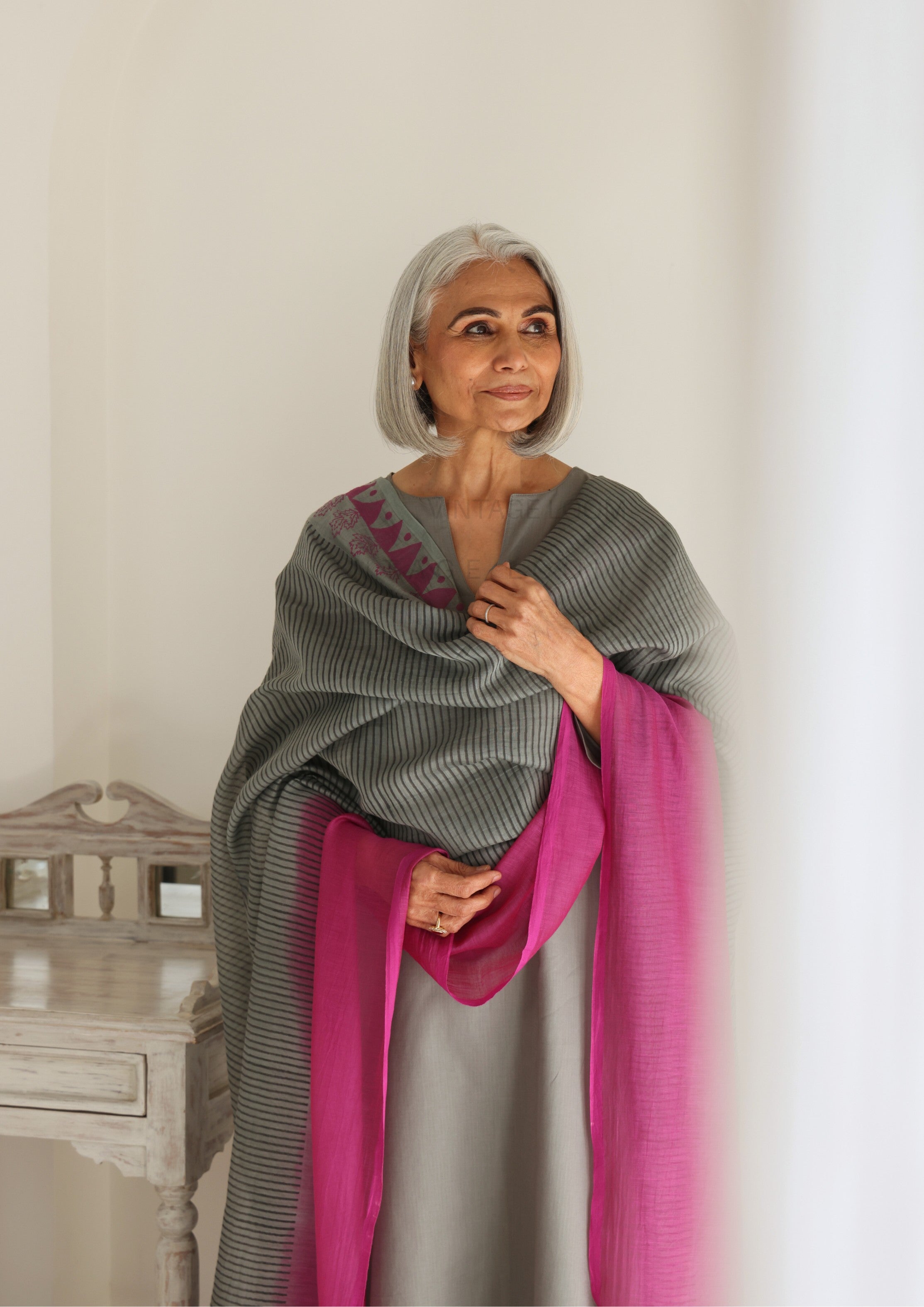 Space Grey Pure Cotton Suit Set