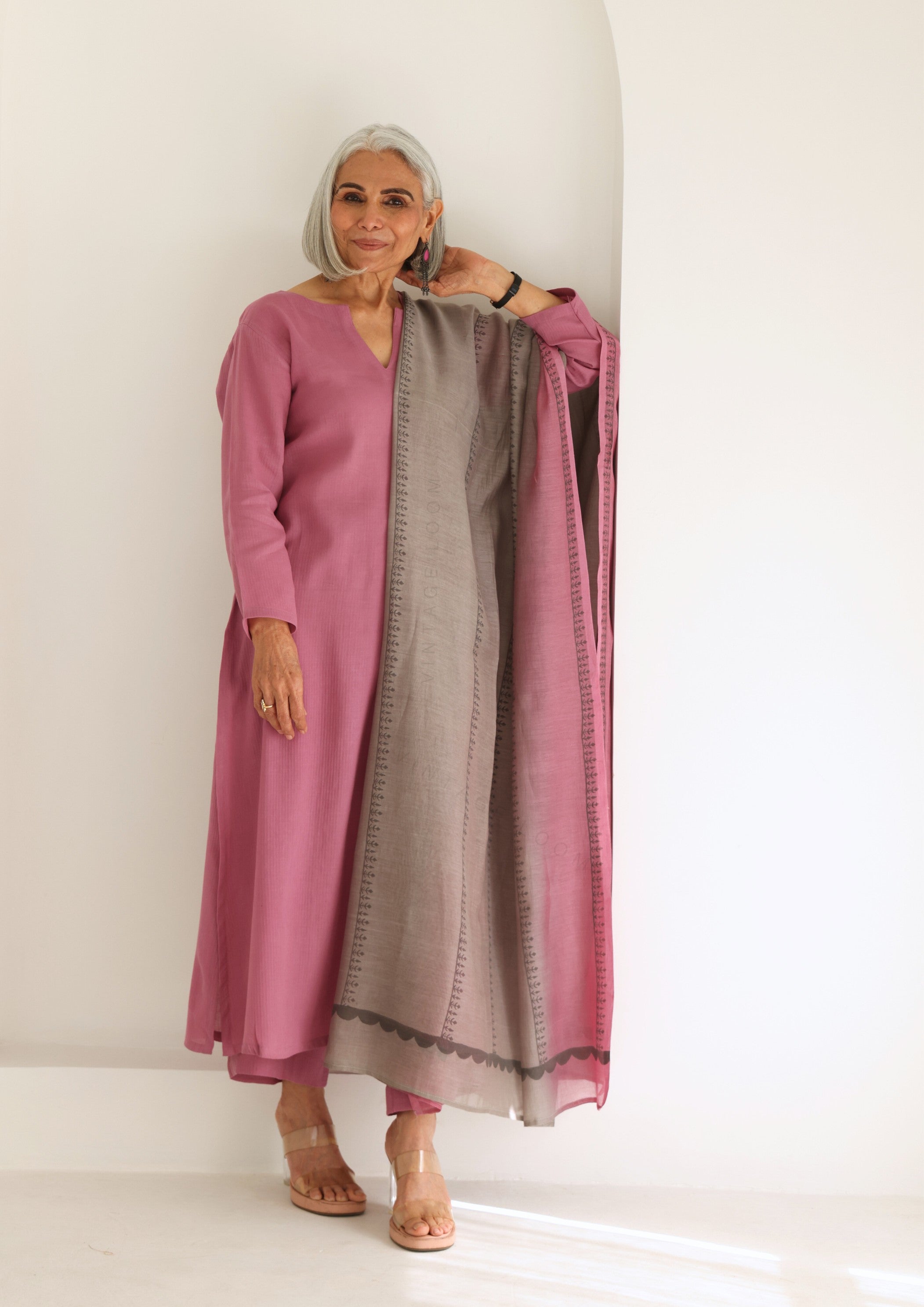 Deep Blush Pure Cotton Suit Set