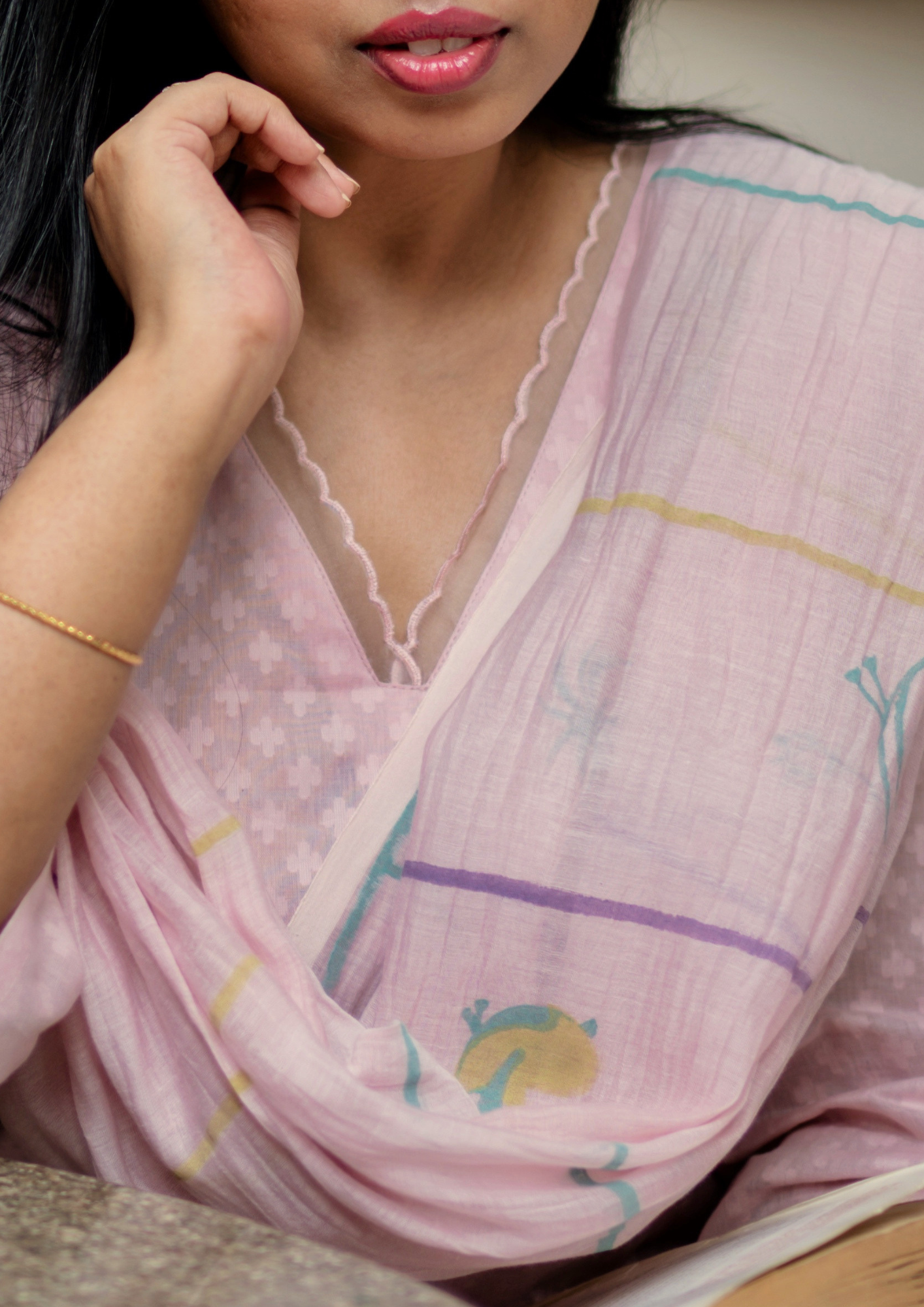 Millennial Pink Pure Cotton Suit Set