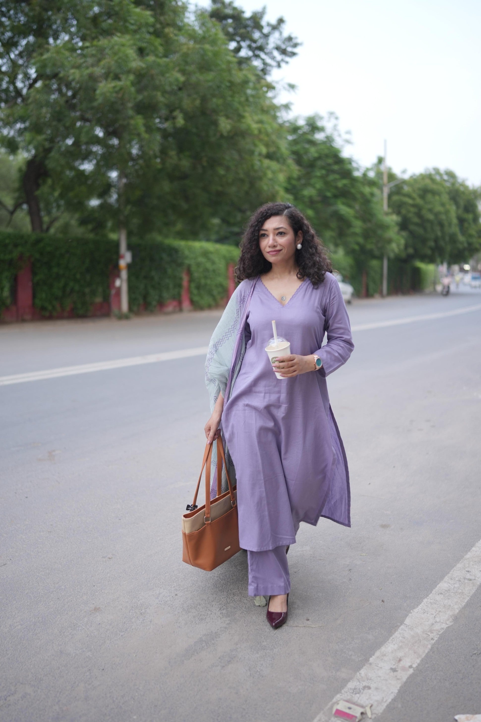 Orchid Pure Cotton Suit Set