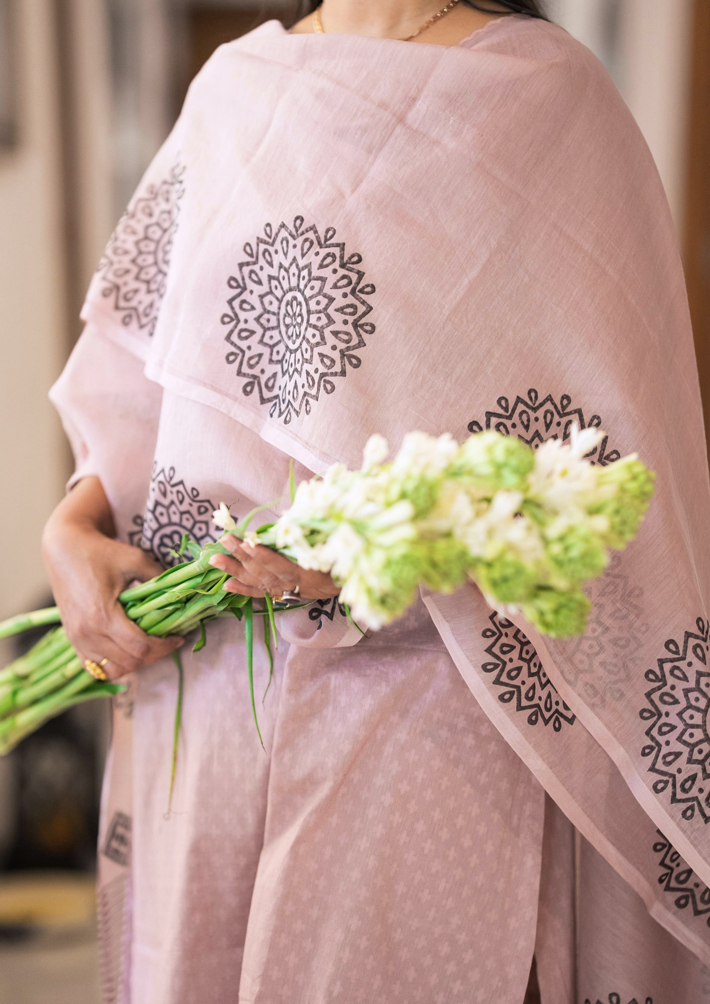 Old Rose Pure Cotton Suit Set