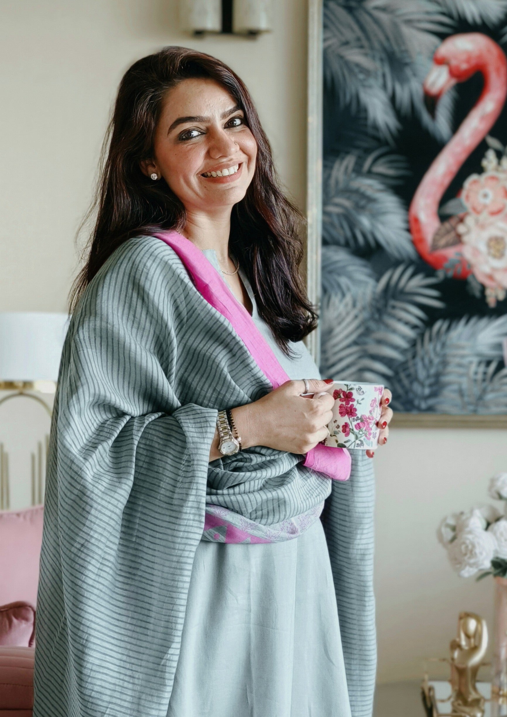 Space Grey Pure Cotton Suit Set