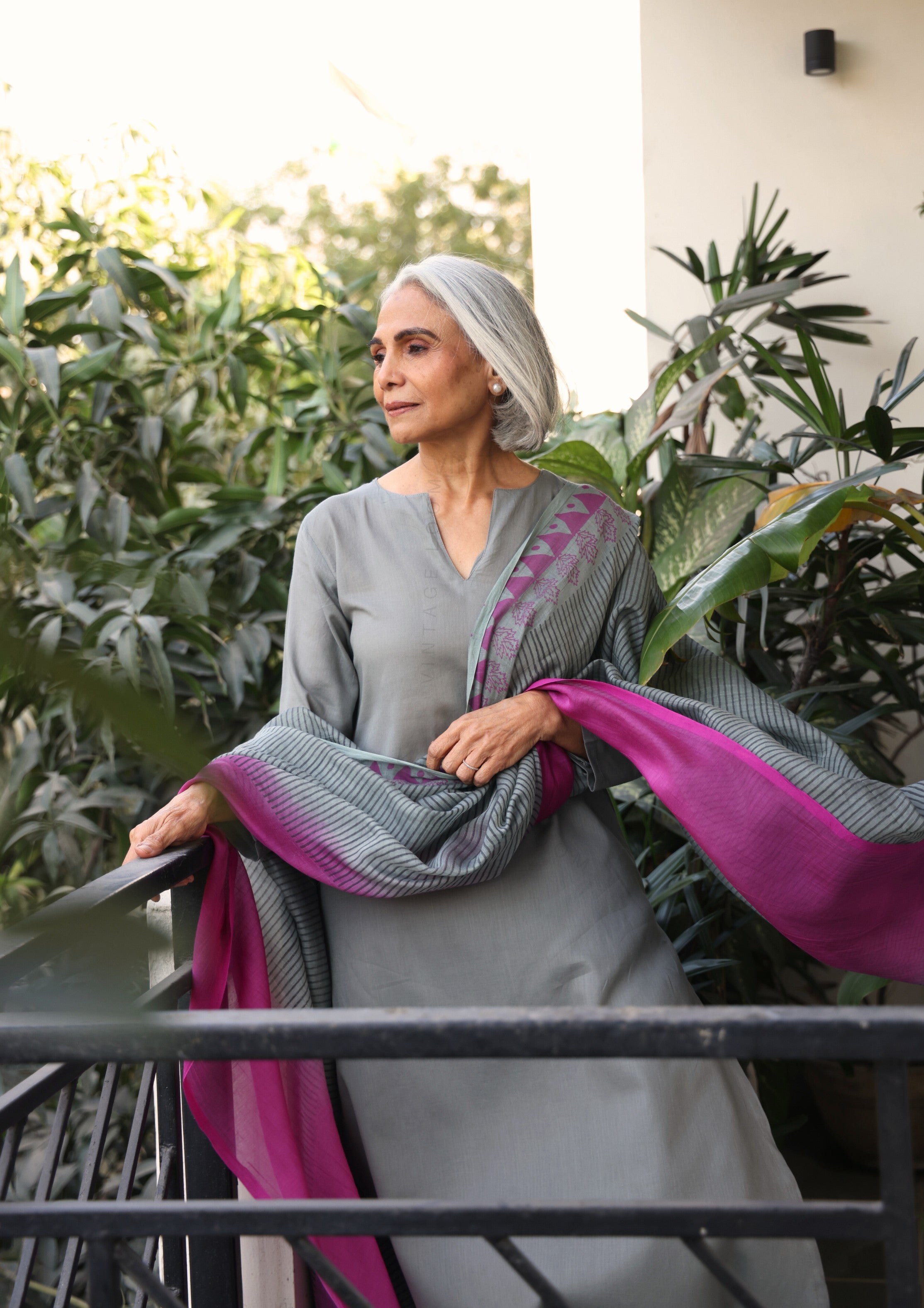 Space Grey Pure Cotton Suit Set