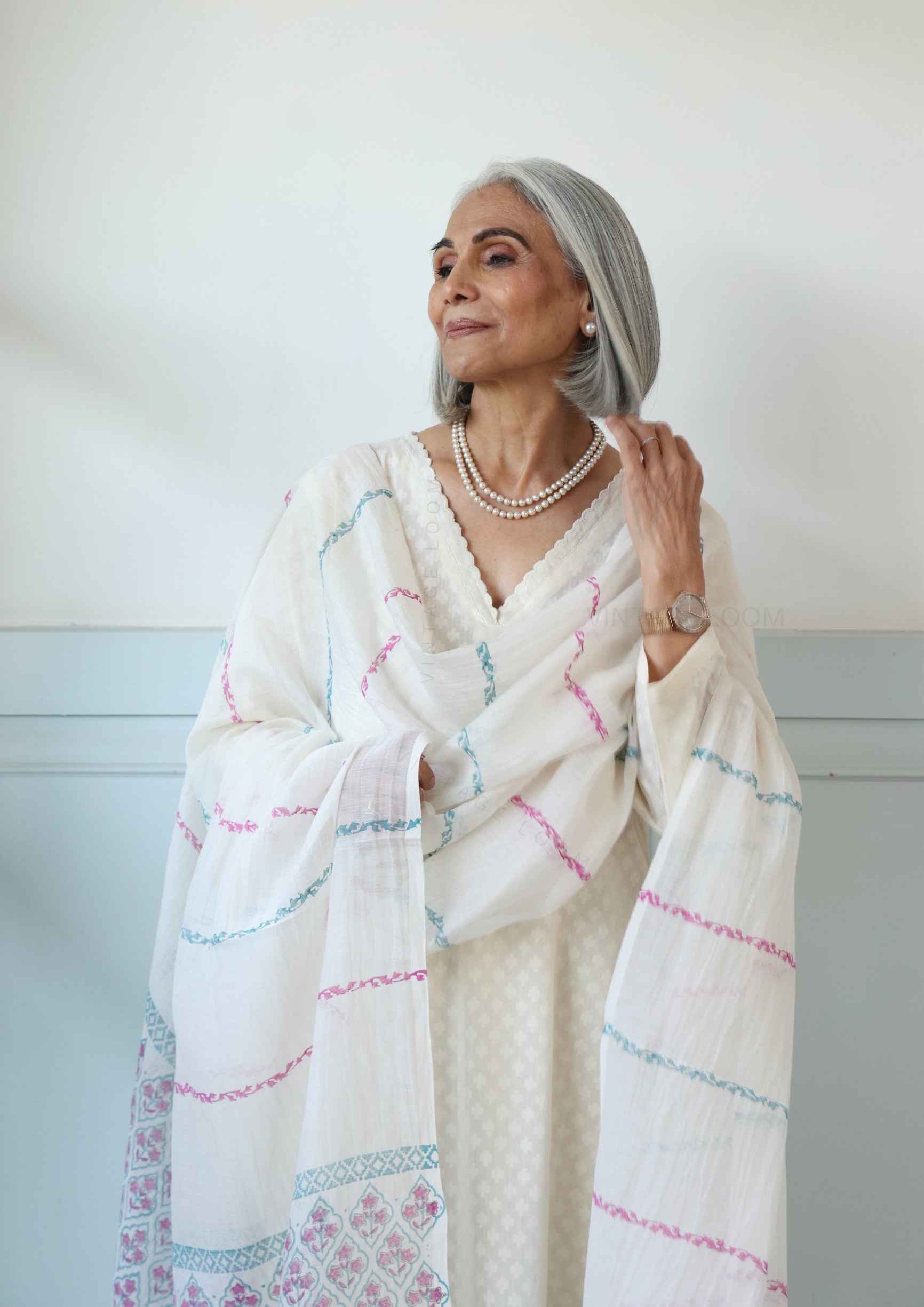 Ivory Pure Cotton Suit Set