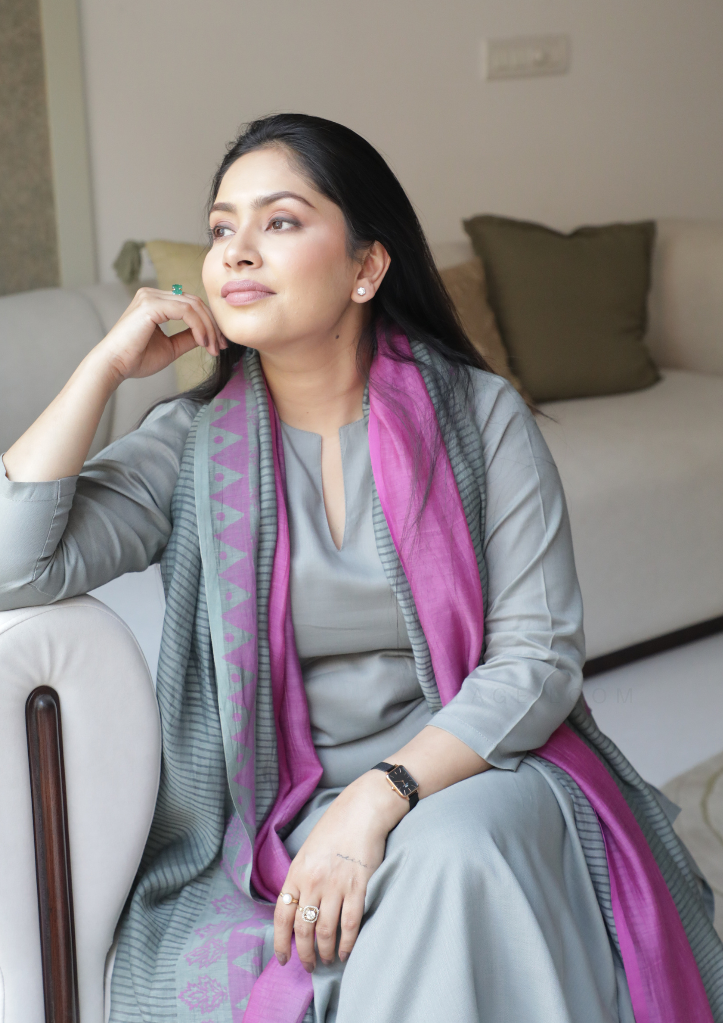 Space Grey Pure Cotton Suit Set