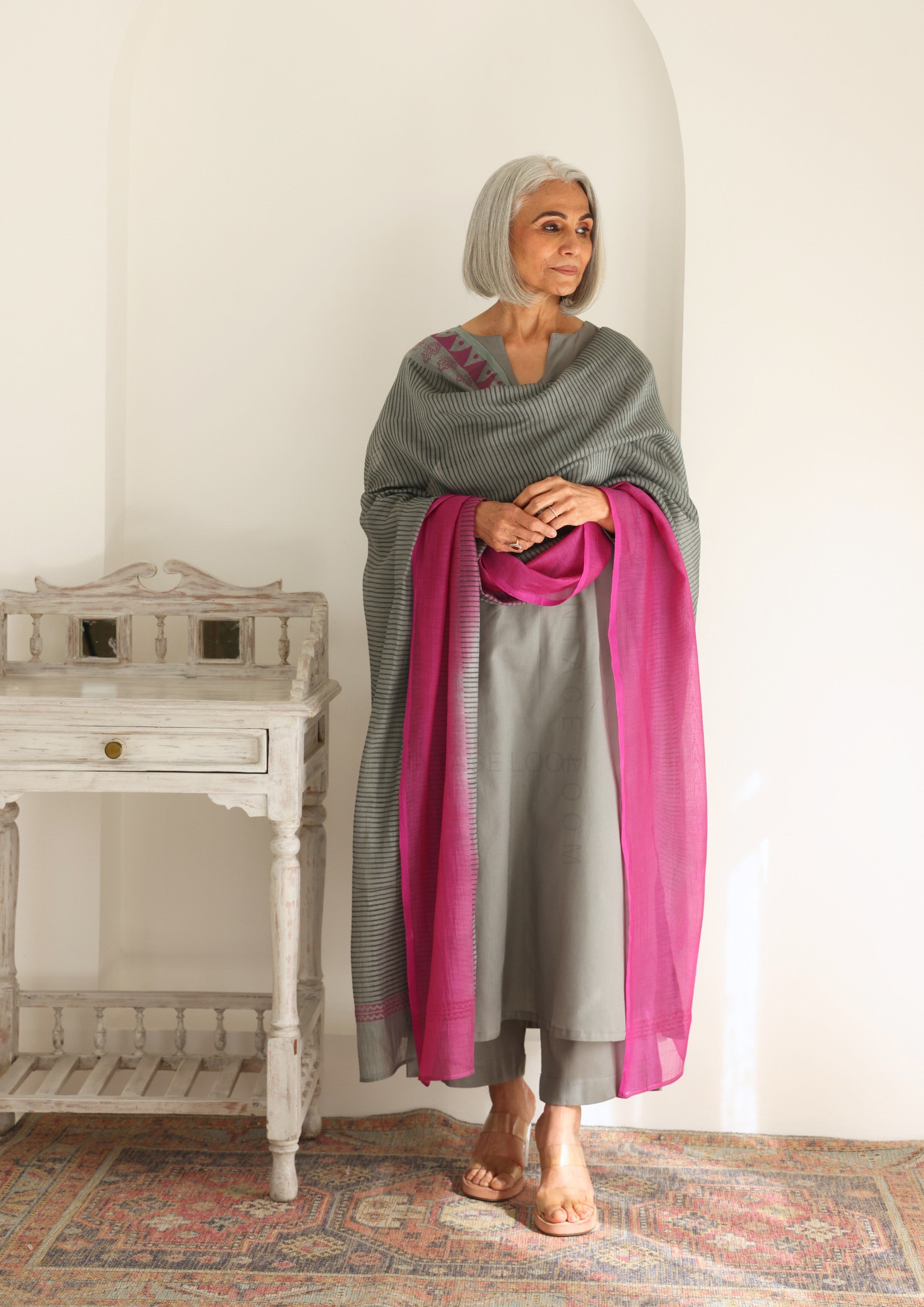 Space Grey Pure Cotton Suit Set