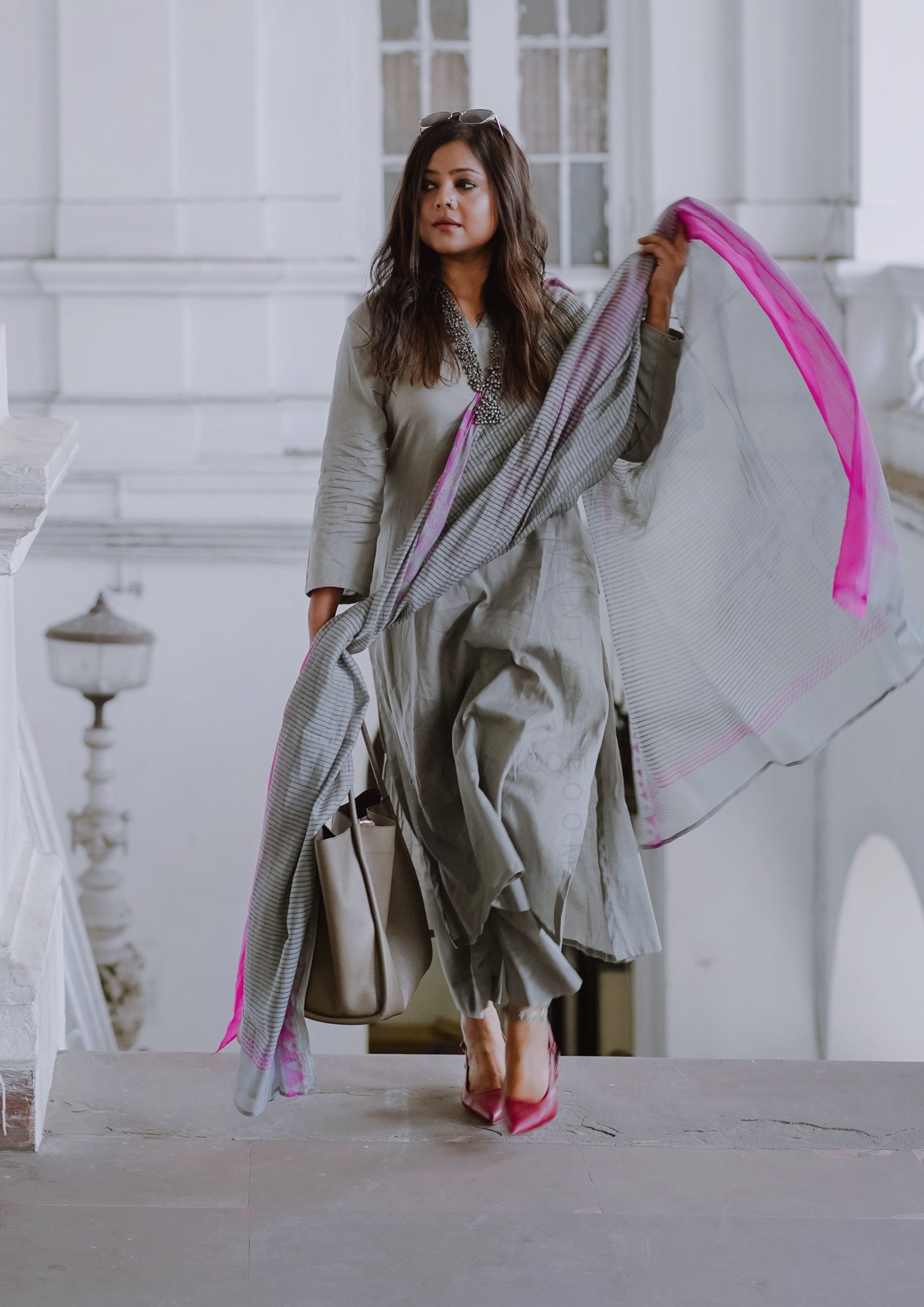 Space Grey Pure Cotton Suit Set