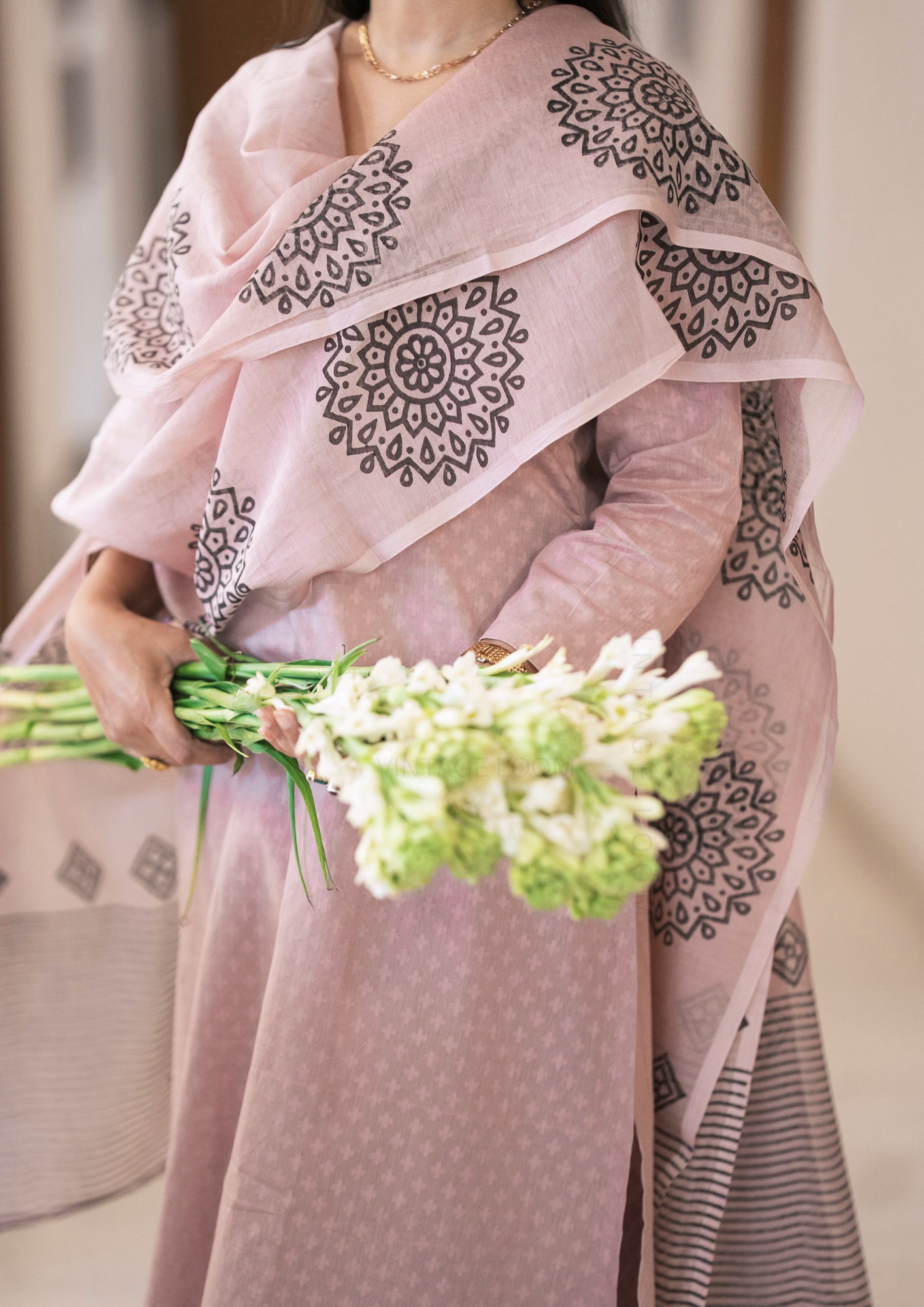 Old Rose Pure Cotton Suit Set